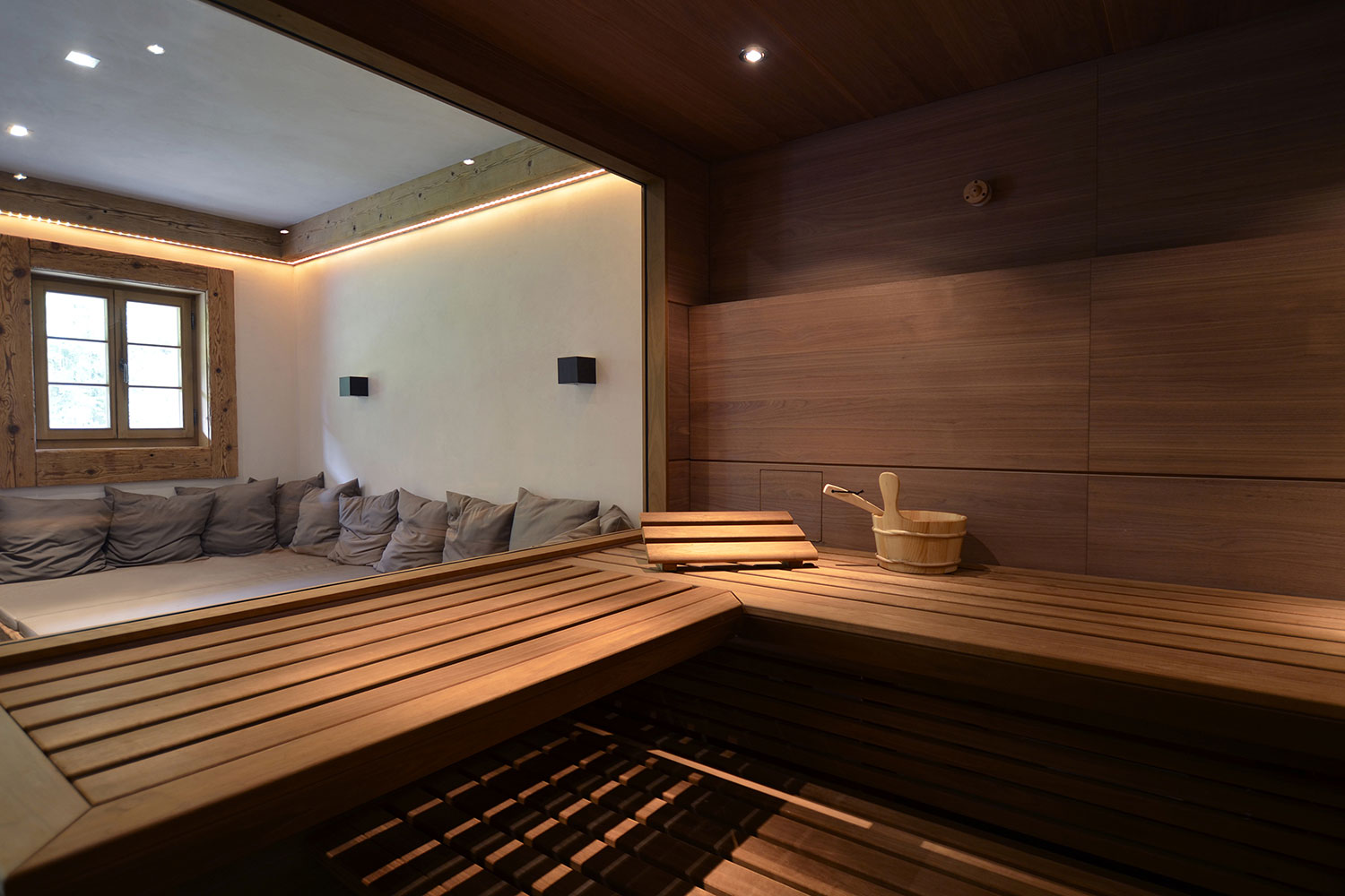 RUKU Sauna integrierte Infrarotkabine Thermium